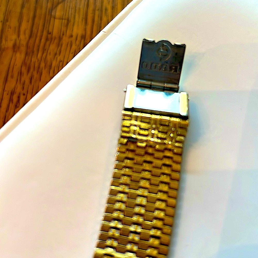 Preloved VTG Men Rado Marco PoloSwiss MadeAutomatic&Date GoldFace.Works well. - Picture 9 of 13